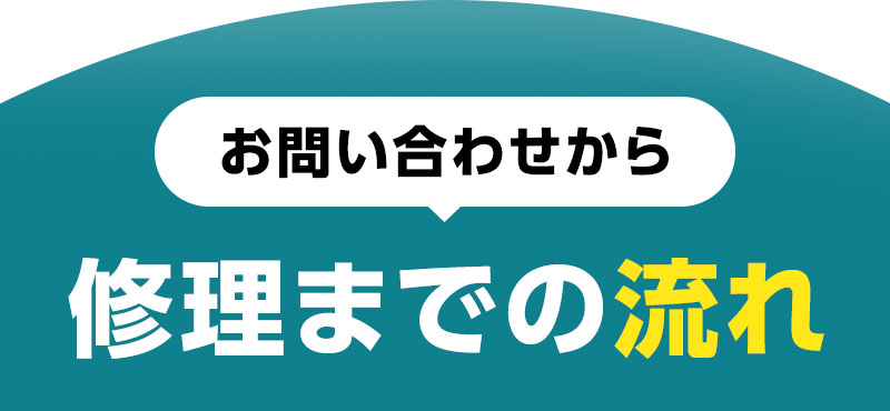 お問い合わせから修理までの流れ